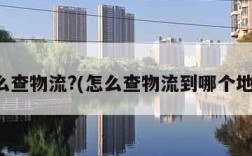 怎么查物流?(怎么查物流到哪个地方)