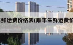 顺丰生鲜运费价格表(顺丰生鲜运费价格表2024)
