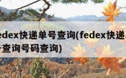fedex快递单号查询(fedex快递单号查询号码查询)