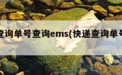 快递查询单号查询ems(快递查询单号查询顺丰)