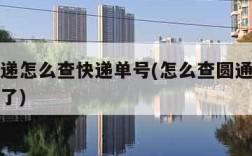 圆通快递怎么查快递单号(怎么查圆通的快递到哪儿了)