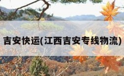 吉安快运(江西吉安专线物流)