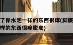 脚底长了像水泡一样的东西很痒(脚底长了像水泡一样的东西很痒脱皮)