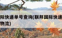 联邦国际快递单号查询(联邦国际快递单号查询官网物流)
