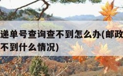 邮政快递单号查询查不到怎么办(邮政查快递单号查不到什么情况)