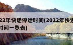 2022年快递停运时间(2022年快递停运时间一览表)