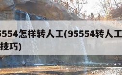 95554怎样转人工(95554转人工客服技巧)