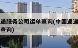 中国速递服务公司运单查询(中国速递服务公司单号查询)