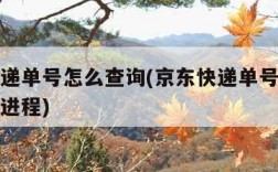 京东快递单号怎么查询(京东快递单号怎么查询物流进程)