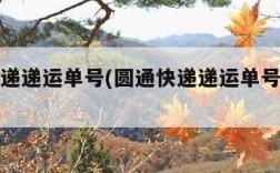 圆通快递递运单号(圆通快递递运单号怎么查)