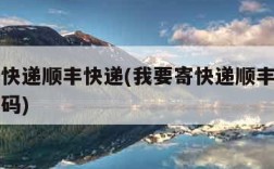 我要寄快递顺丰快递(我要寄快递顺丰快递的电话号码)