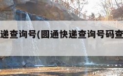 圆通快递查询号(圆通快递查询号码查询物流单号)