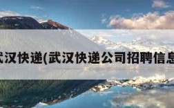 武汉快递(武汉快递公司招聘信息)