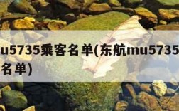 mu5735乘客名单(东航mu5735乘客名单)
