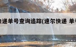 速尔快递单号查询追踪(速尔快递 单号查询)