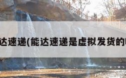 能达速递(能达速递是虚拟发货的吗)