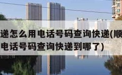 顺丰快递怎么用电话号码查询快递(顺丰快递怎么用电话号码查询快递到哪了)