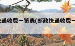 邮政快递收费一览表(邮政快递收费一览表2022)