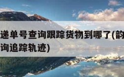韵达快递单号查询跟踪货物到哪了(韵达查询单号查询追踪轨迹)