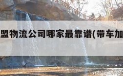 带车加盟物流公司哪家最靠谱(带车加盟可靠吗)