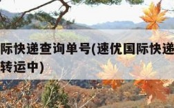 速优国际快递查询单号(速优国际快递查询单号显示转运中)