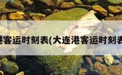 大连港客运时刻表(大连港客运时刻表最新)