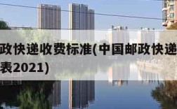 中国邮政快递收费标准(中国邮政快递收费标准价格表2021)