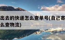 自己寄出去的快递怎么查单号(自己寄出去的快递怎么查物流)