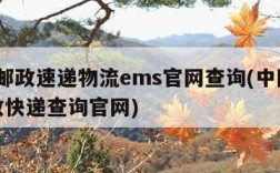 中国邮政速递物流ems官网查询(中国ems邮政快递查询官网)