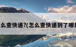 怎么查快递?(怎么查快递到了哪里)