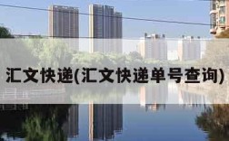 汇文快递(汇文快递单号查询)