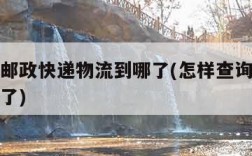 怎么查邮政快递物流到哪了(怎样查询邮政快递到哪了)