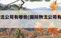 国际物流公司有哪些(国际物流公司有哪些公司)