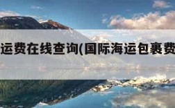 国际海运费在线查询(国际海运包裹费用查询)