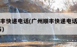 广州顺丰快递电话(广州顺丰快递电话上门取件 大石)